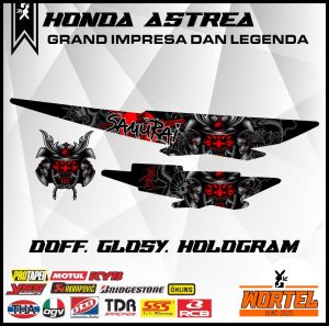 Striping Hologram Astrea-Stiker Variasi Decal Lis Motor Astrea Grand Impresa Legenda Samurai