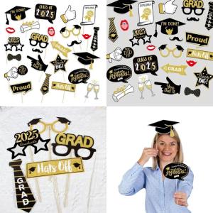 25Pcs Graduation Party Photography Props Graduation Party Decoration For Class Of 2025 Graduation Photography Accessory