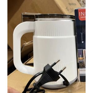Electric Grain & Coffee Grinder for Home Kitchen - Blue Handle Transparent Lid Grain & Coffee Bean Processing Multiple Ingredients