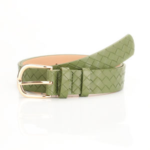 Panda SJK Belt Women Leather Korean Waistband Fashion Casual Ladies Jeans Pants Weave Metal Buckle Adjustable Female Accessories Clothes tali pinggang perempuan