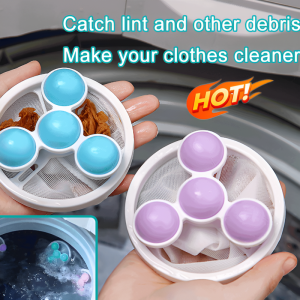 Washing Machine Filter Lint Remover Paper Scrap Ball Universal Lint Filter Absorbs and Cleans洗衣机漂浮物过滤网袋