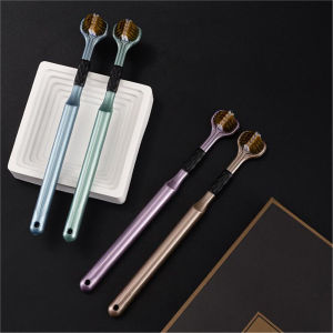 Three Sided Soft Bristle Toothbrush with Ergonomic Handle Manual Cleaning Tooth Brushes Bad Breath Teeth Care Tool
