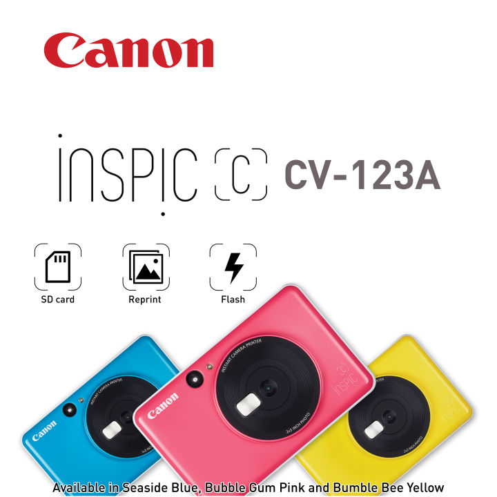 Canon INSPIC C Mini Photo Printer CV-123A Instant Camera 2 in 1