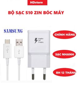 Bộ sạc nhanh Samsung S10 hàng zin bóc máy BH 12 tháng