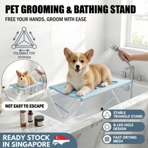 Dog Cat Grooming Hammock with 8-Hole Design - Puppy Nail Trimming Harness Safe Pet Grooming Aid