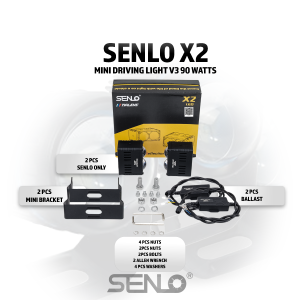 Original SENLO X2 Plus Matrix Mini Driving Light V3 90 Watts MDL for Motorcycles Cars - Auxiliary Light Fog Light 6 MONTHS WARRANTY