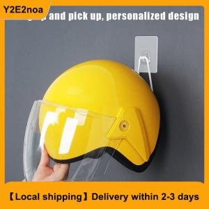 【Local shipping】 Motorcycle Helmet Rack Wall Mount Metal Bike Helmet Holder Mount Stainless Steel Bicycle Helmet Display Hanger Stand