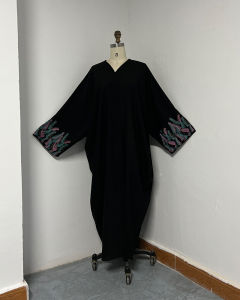 F448 Foreign Trade Cross-Border E-commerce Dubai Arab Embroidered Robe Fashionable Outerwear Abaya Robe In Stock