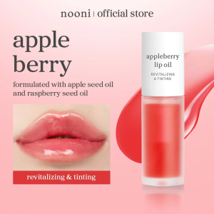 SG Stock|Nooni Apple Lip Oil Lip oil for dry lips + moisturizing + nourishing + tinted + compact