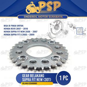 Ger Belakang Supra Fit New 30T - Gear Gir Gigi Belakang Type 428 Honda Revo Supra Fit X Fit S