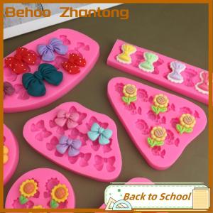 Behoo Cute Cartoon Flowers Bow Bee Fondant Silicone Molds DIY Cupcake Fondant Cake Decorating Chocolate Candy Baking Mold