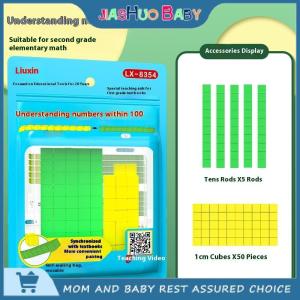 JiaShuo Baby Toy 1 bộ trẻ em toán học Đồ chơi Mười trăm ngàn khối hoàn chỉnh Kit toán khối Nhựa cơ sở Đồ chơi Đếm khối trò chơi