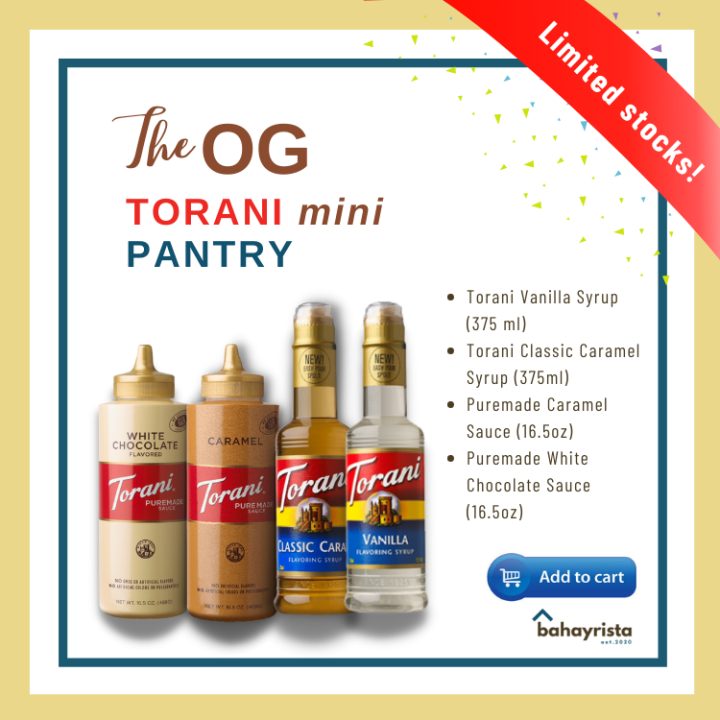 The OG Torani MINI Pantry - Torani Sauces squeeze bottles & Torani ...