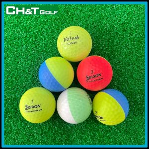 Bóng golf màu 2 nửa Vokvik Srixon... ít xước sáng đẹp bóng golf chính hãng chất lượng