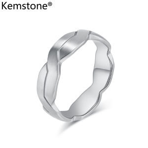 Kemstone Geometric Double Color Stainless Steel Mens Ring Jewelry