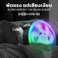 YOUDA พัดลมCPU LED RGB YD-CPL30 พัดลมคอมพิวเตอร์ 7ใบพัด ความเร็วลม 2400RPM 3PIN รองรับ lntel LGA1150/LGA1151/LGA1155/LGA1156/LGA1366/LGA1200 พัดลมระบายความร้อน พัดลมคอมพิวเตอร์ CPU Cooler Fan พัดลมเมนบอร์ด พัดลมคอมDual Ring RGB สีแสงนีออน. 