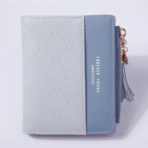 Nino Circle Wallet Dompet Lipat Wanita Import Pendek Dengan Resleting Rumbai