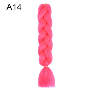 24Inch Jumbo Long Box Braid Crochet Hair Extension Synthetic CrochetOmbre Black Pink Purple Hairpiece for Women