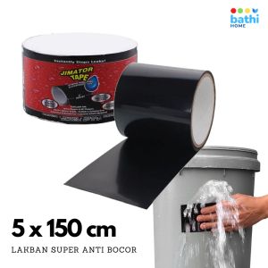 BATHI JM5B Lakban Super Anti Bocor PVC Hitam 5x150cm Waterproof Tape