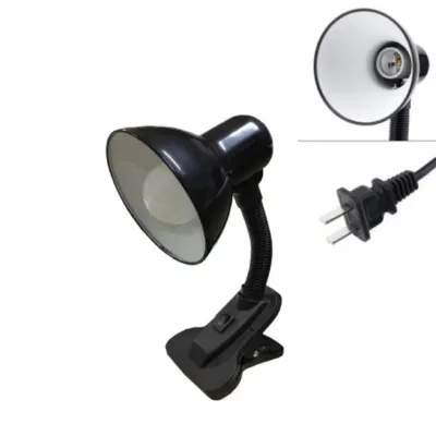 Gudoo Portable E27 Clip Desk Shade Table Lamp Night Light (No With Bulb)