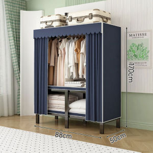 COD No Assembly Folding Wardrobe – Metal Durable Clothes Cabinet for Bedroom Storage Organizer