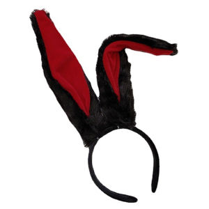 Salime Female cute Girls Lolita Cosplay Headband Fluffy Plush Sweet Long Rabbit Bunny Ears Bandana Hair Hoop Cartoon Anime Headpiece