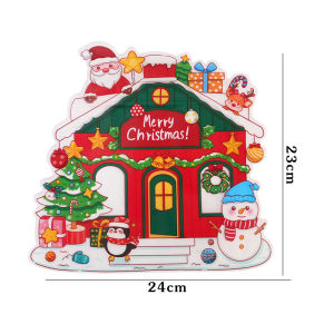 30Pcs Christmas Snow House New Year Gift Handbag Holiday Candy Cookies Biscuit Party Favors Carry Packaging