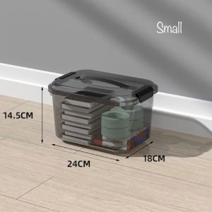 Kotak Penyimpanan Transparent Box Organiser Handle Clip