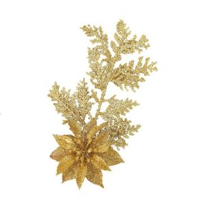 RUCHO Hanging Pine Leaves Christmas Flowers DIY Durable Xmas Decorative Flowers Fashion Handcraft Glitter Artificial Flower Home Decor