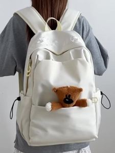 Large-capacity simple backpack for girls high school and college students lightweight travel and commuting backpack computer bag for both men and women