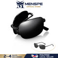 MENSPE (Buy 1 free box) Photochromic Sunglasses Foldable Men Women Polarized Chameleon Glasses Driving Goggles Anti-glare Sun Glasses Night Vision Lens UV Protection Chic Retro Sun glasses. 