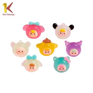 Satu Keluarga Ornamen Kartun 3D Boneka C1453 Kartun Cute 3D Miniatur Pajangan Souvenir Aksesoris