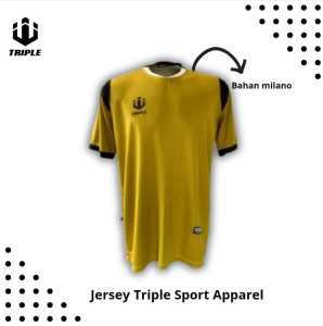 Baju Training/Running/Olahraga bahan dryfit milano Triple Sport Apparel