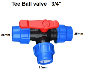 1/2—2(20-63mm)PE compression accessories with sun protection and anti-aging performance PE Ball valve