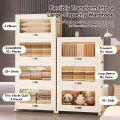 (Easy Installation)SIV 2-5 Tiers Foldable Drawer Cabinet Folding Storage Box Collapsible Organize. 