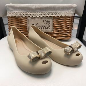 Casual Shoes Jelly Flat Shoes Bow Tie Increase Height Elegance Fish Mouth Comfort Breathable