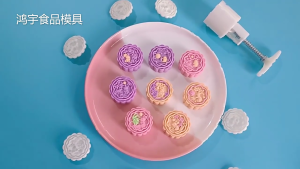 50g khuôn làm món tráng miệng chú thỏ hoạt hình khuôn làm đồ tráng miệng tem tráng miệng áp lực tay phụ kiện làm bánh vật liệu nhựa