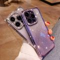 Gradation Glitter Dia Case For iPhone 14 13 11 12 Pro XR X XS Max 7 8 Plus SE Soft Rhie Plating Bumper Sequin Cover. 
