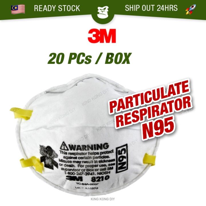 【SIRIM CERTIFIED】[20 PCS] 😷 3M 8210 N95 Particulate Disposable ...