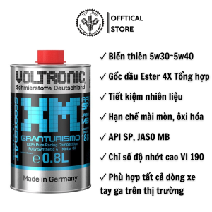 Nhớt Xe Tay Ga VOLTRONIC XM SCOOTER ULTIMATE 0.8L Tổng Hợp  biến thiên cao cấp CHÍNH HÃNG
