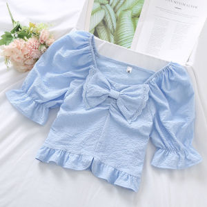 Aki20 Blouses for Women 2024 New Design Chic Shirt Niche Korean Style Top All-match Blouse Woman Blouse Women Fashion 2024 Blouses for Women Styles 2024 Baju Perempuan