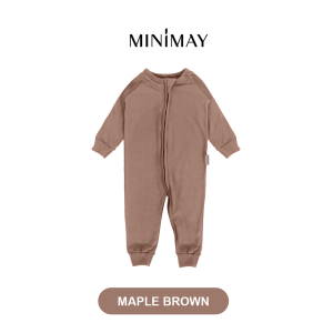 Sleepsuit Double Zipper Lengan Panjang Tidur Bayi Laki-laki dan Perempuan