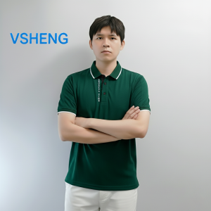 Áo Polo Cỡ Lớn VSheng 2021 M-6XL Cho Nam Giới Áo Thun In Chữ Ngoại Cỡ Áo Có Ve Áo Cổ Tay Threadwork Hỗ Trợ Tối Đa 135Kg
