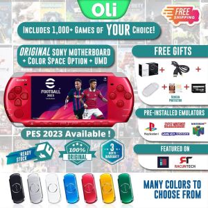 Sony PSP 3000 / 2000 / 1000 ORIGNAL FULL SET + PES 2023 + 1000 GAMES Included ( CAN CHOOSE ) + UMD & COLOR SPACE OPTION