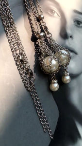 Adjustable Chain Necklace Mesh Pocket Pendant Collarbone Chain Natural Crystals Stone Holder Neckchain for Daily Wear