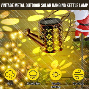 New Santa Claus Lantern Solar-Powered Light-Up Hollowed-Out Water Bottle Multicolor Christmas Solar Kettle Lights