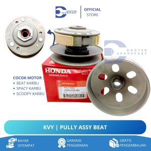 KVY PULLY ASSY KOMPLIT SET BEAT KARBU / SPACY SCOOPY KARBU / PULLEY / PULI / PULY / POLLY