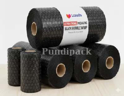 Roll JUMBO 125cm x 50m! 🛡️ Bubble Wrap Hitam TEBAL Anti-Bocor | Plastik Gelembung Packing Aman & Kuat Full Roll