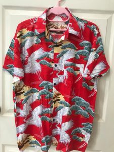 สินค้ามีพร้อมส่ง เสื้อลายดอก เสื้อ เสื้อฮาวาย เสื้อสงกรานต์ เสื้อ แฟชั่นผู้ชาย เสื้อเชิ๊ตลำลอง เสื้อเชิ้ต ผ้าสปันพิมส์ลายนกสีขาวลาย027 เสือผ้าผู้ชาย