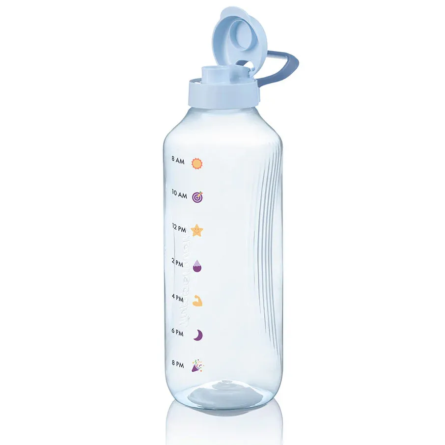 Tupperware Motivational Water Bottle 2L - Aquavibe Purple With Hourly Markings